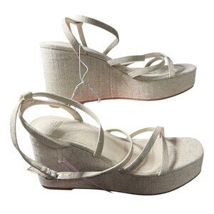 Wild Fable Women’s Beige Strappy Wedge Sandals NWOT Size 11